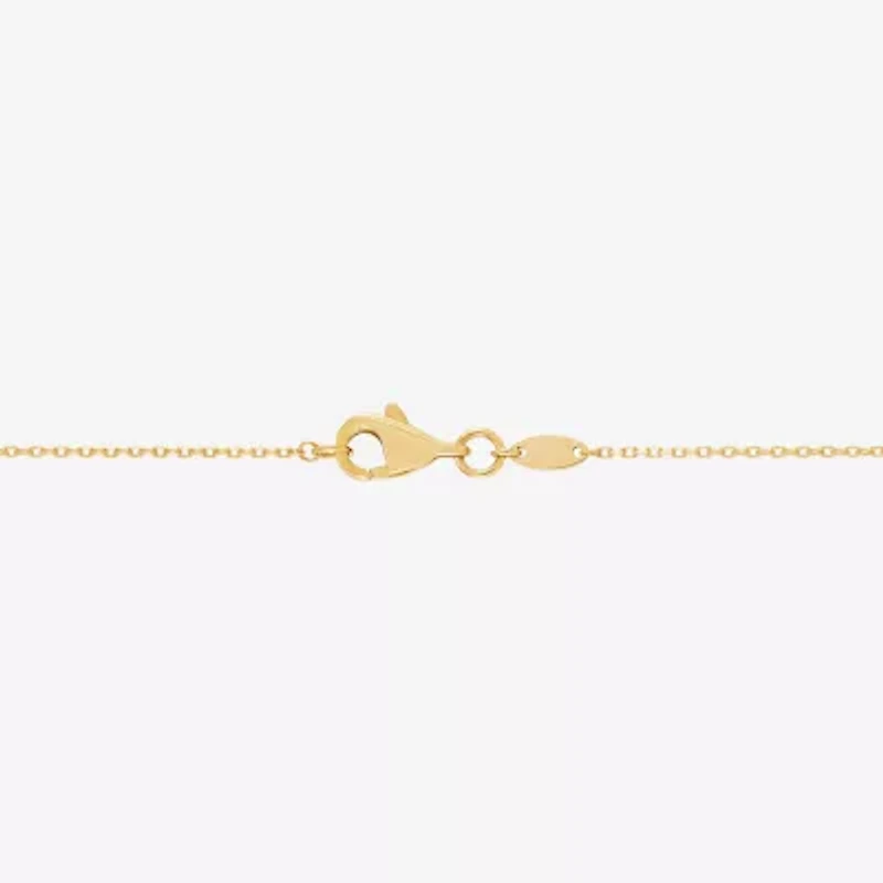 Bonded Brilliance Crucifix Womens 14K Gold Bonded With Sterling Silver Cross 18 Inch Pendant Necklace