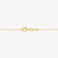 Bonded Brilliance Crucifix Womens 14K Gold Bonded With Sterling Silver Cross 18 Inch Pendant Necklace