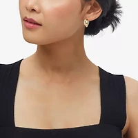 Bonded Brilliance Womens 23.9mm Hoop Earrings