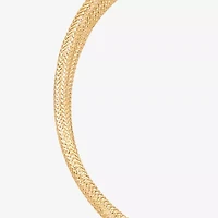 Made in Italy Womens 10K Gold Round Bangle Bracelet