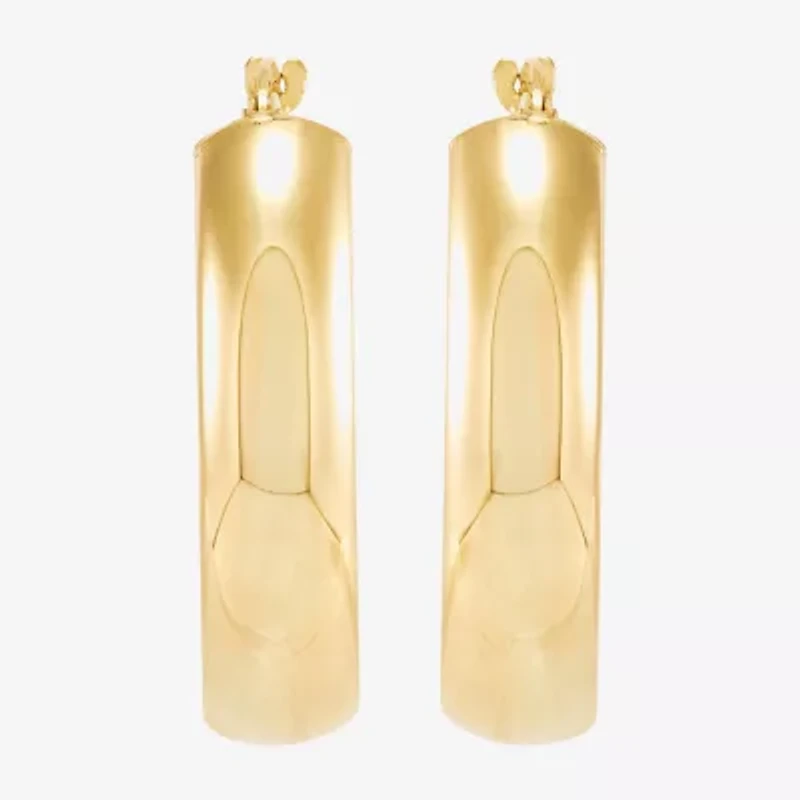 Bonded Brilliance Womens 28.3mm Hoop Earrings