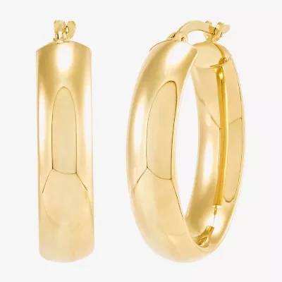 Bonded Brilliance Womens 28.3mm Hoop Earrings