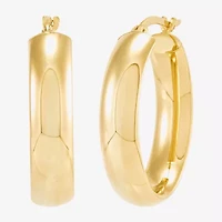 Bonded Brilliance Womens 28.3mm Hoop Earrings