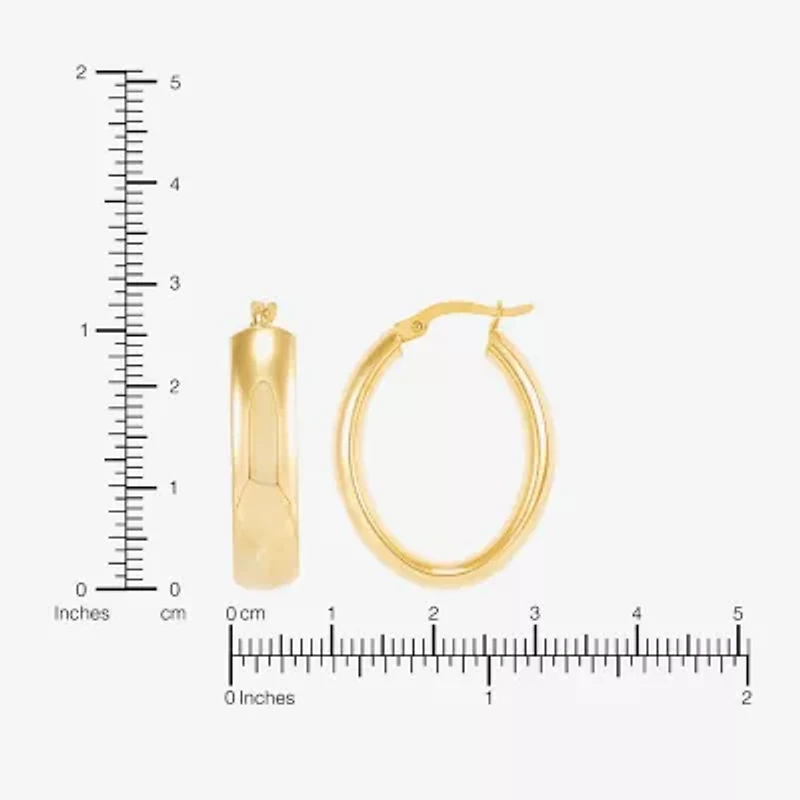 Bonded Brilliance Womens 28.3mm Hoop Earrings