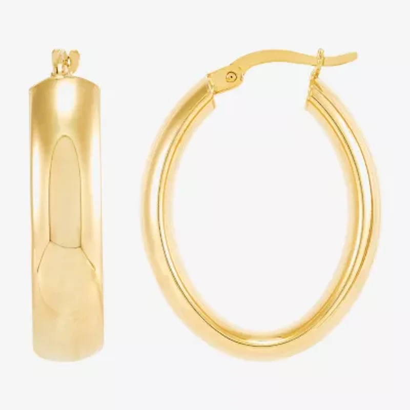 Bonded Brilliance Womens 28.3mm Hoop Earrings