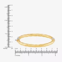 Bonded Brilliance Womens 14K Gold Bonded With Sterling Silver Bangle Bracelet
