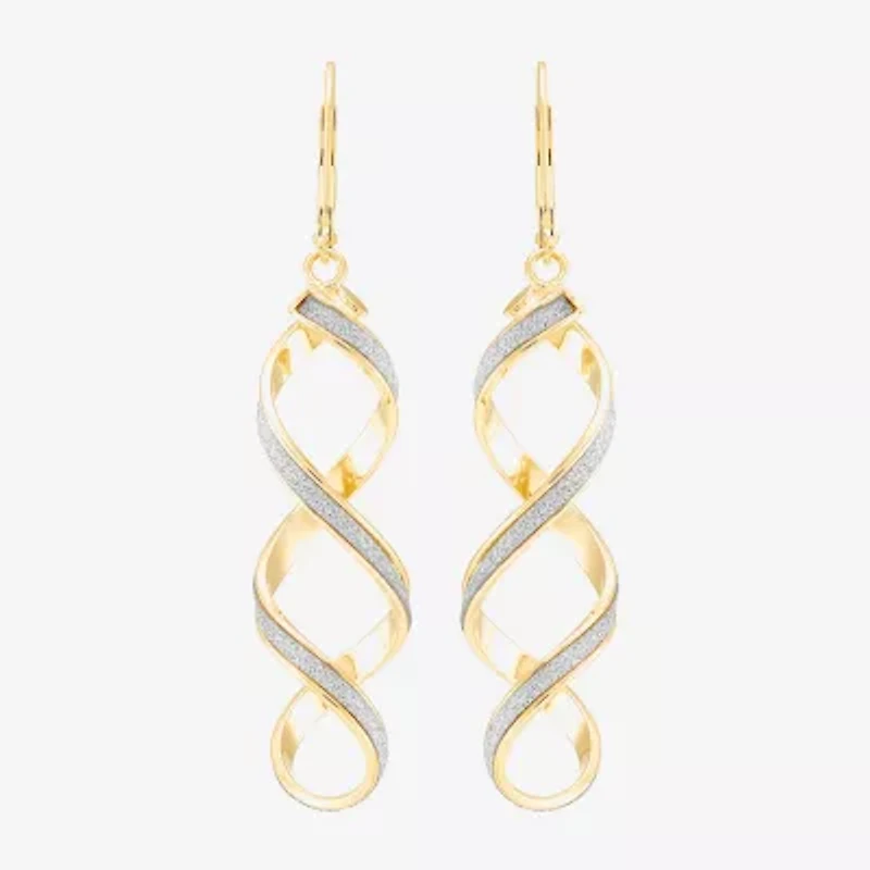 Made in Italy Womens 14K Gold Drop Earrings