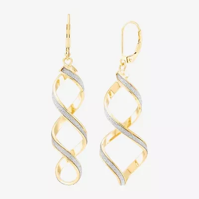 Made in Italy Womens 14K Gold Drop Earrings