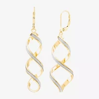 Made in Italy Womens 14K Gold Drop Earrings