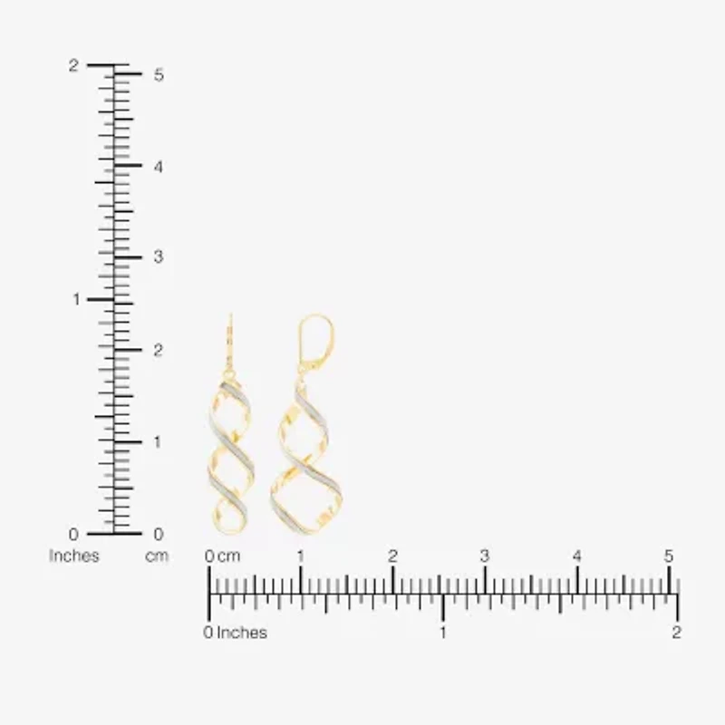 Made in Italy Womens 14K Gold Drop Earrings