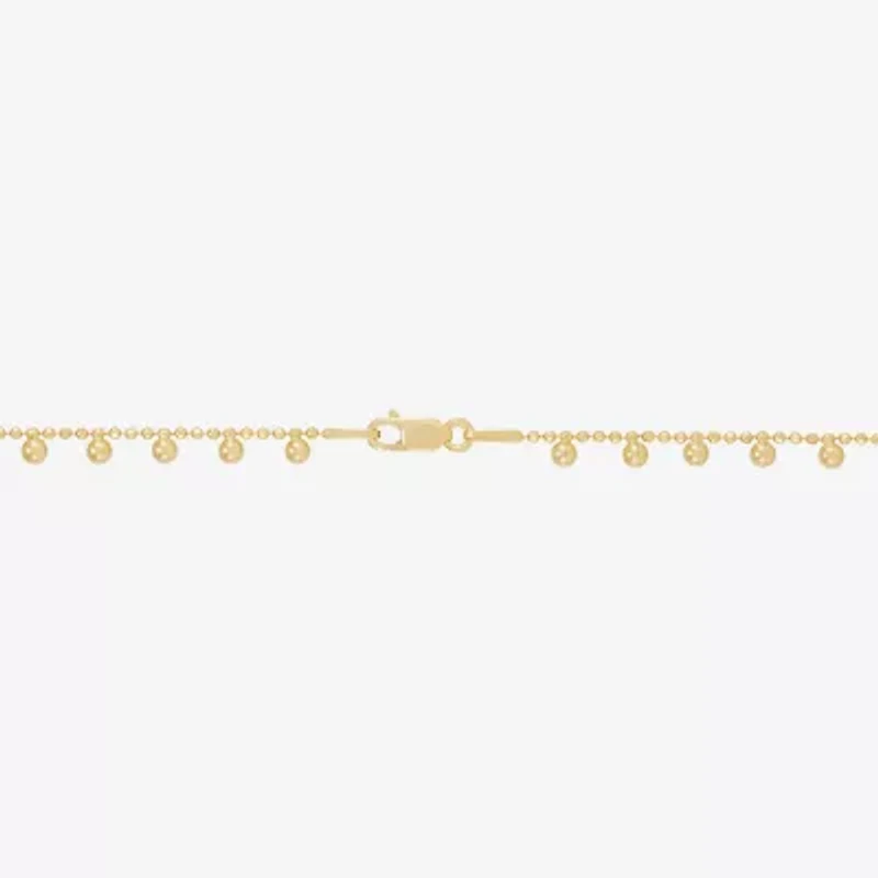 Made in Italy Womens Sterling Silver 18 Inch Bead Chain Necklace