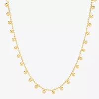 Made in Italy Womens Sterling Silver 18 Inch Bead Chain Necklace