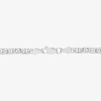 Made in Italy Womens Sterling Silver Inch Solid Chain Bracelet
