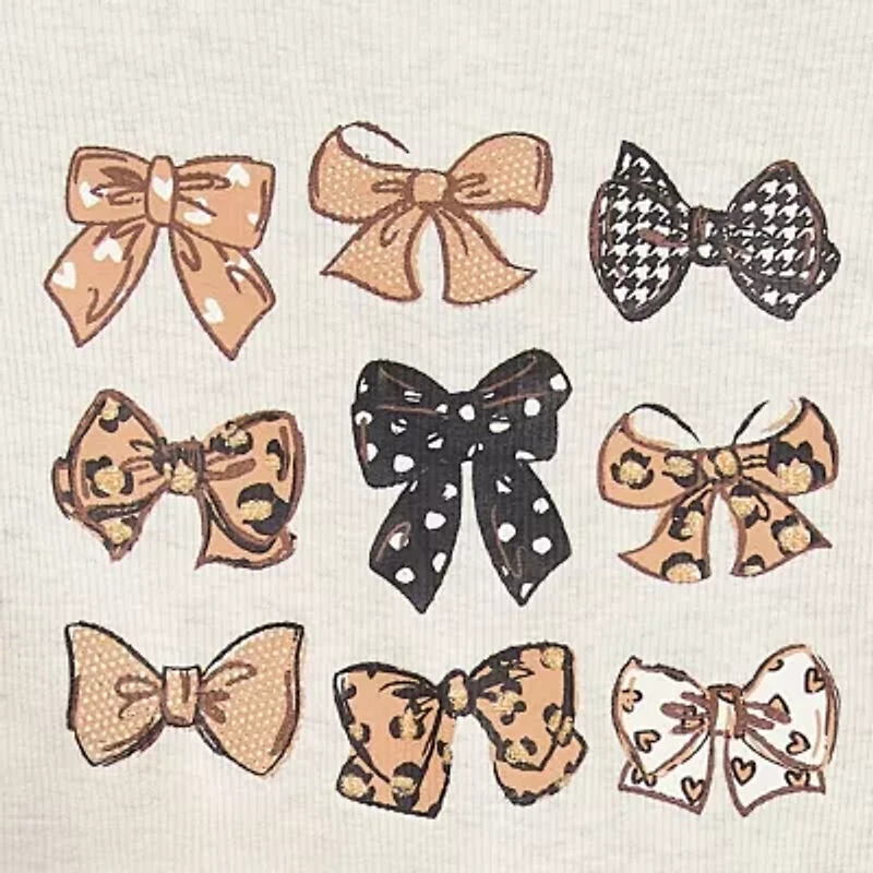 Little Lass Cheetah Bow Toddler Girls 3-pc. Pant Set