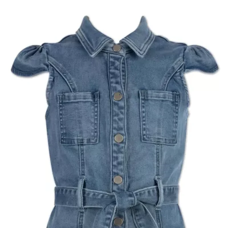 Speechless Big Kid Girls Short Sleeve Shirt Dress