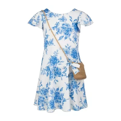 Speechless Big Kid Girls Short Sleeve A-Line Dress