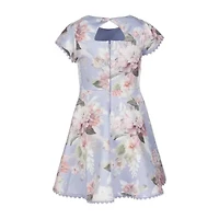 Speechless Big Kid Girls Short Sleeve Floral Skater Dress