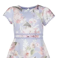 Speechless Big Kid Girls Short Sleeve Floral Skater Dress