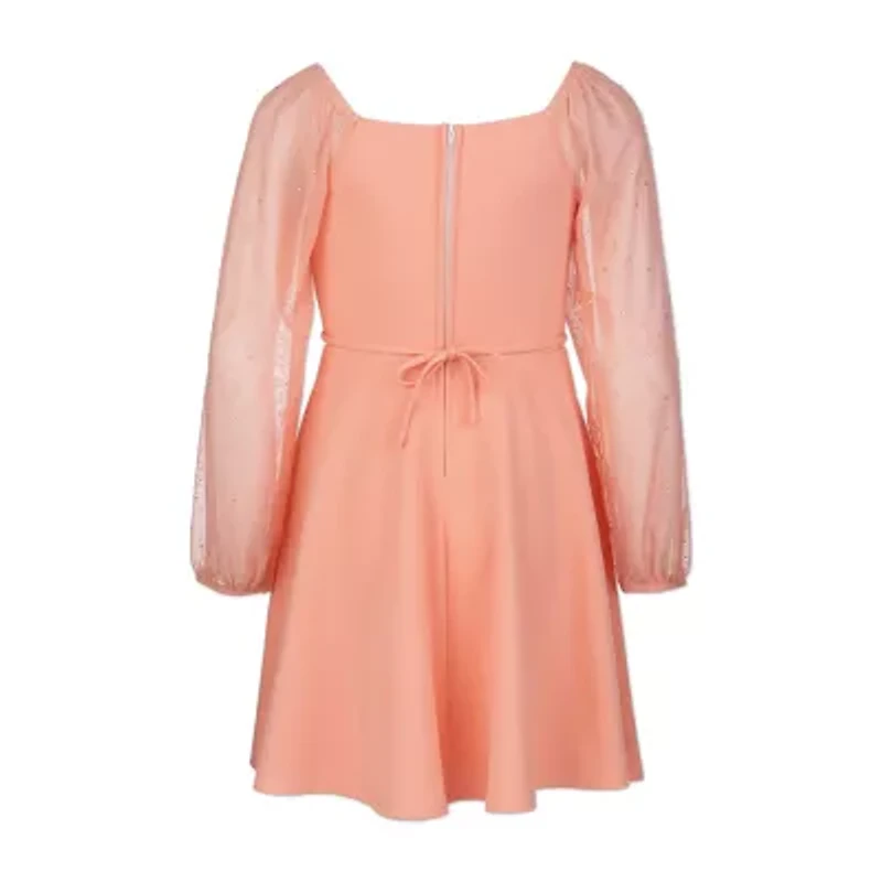 Speechless Big Kid Girls Long Sleeve Skater Dress