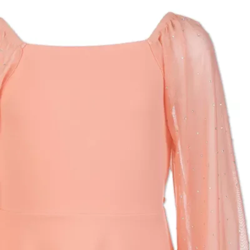 Speechless Big Kid Girls Long Sleeve Skater Dress