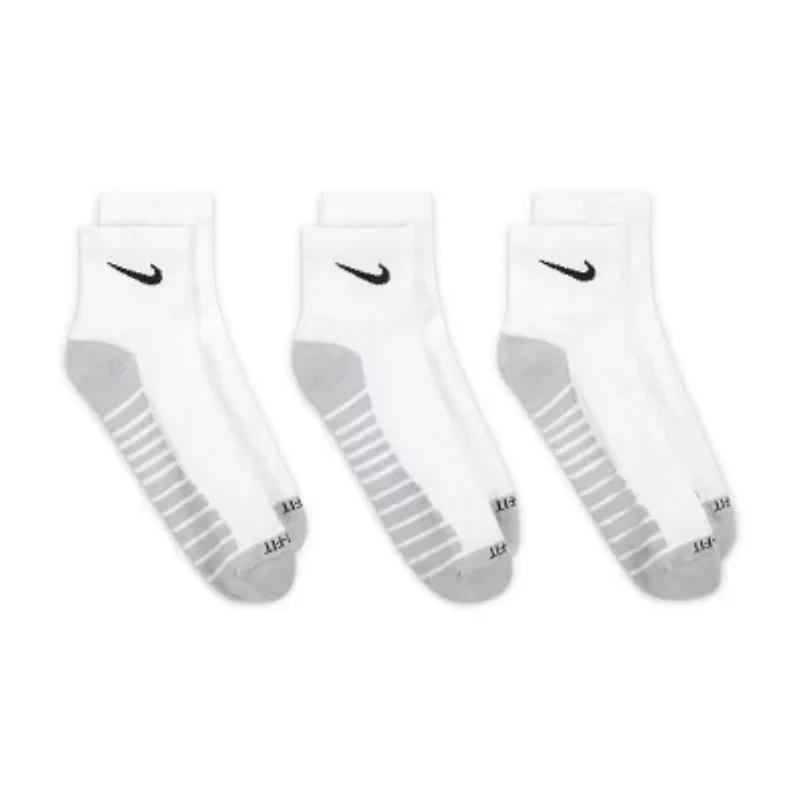 Nike Everyday Max Cushioned Unisex Adult Multi-Pack 3 Pair Quarter Ankle Socks