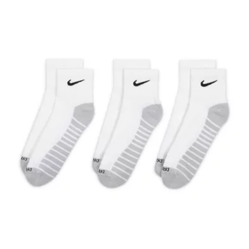 Nike Everyday Max Cushioned Unisex Adult Multi-Pack 3 Pair Quarter Ankle Socks