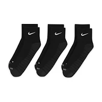 Nike Everyday Max Cushioned Unisex Adult Multi-Pack 3 Pair Quarter Ankle Socks