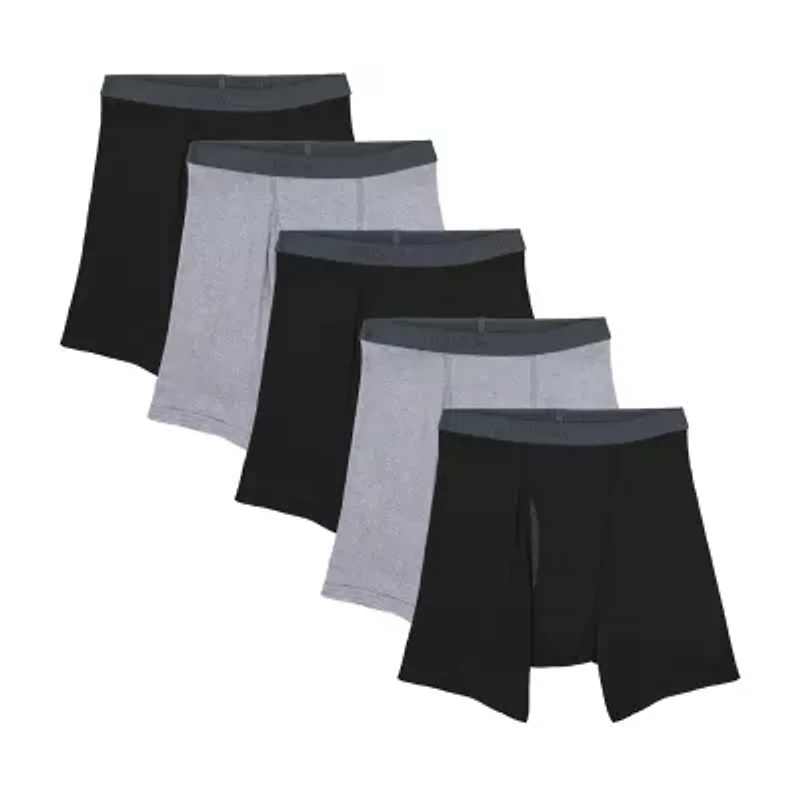 Fruit of the Loom Premium Cool Zone Fly Mens 5 Pack Boxer Briefs Jcb5blc