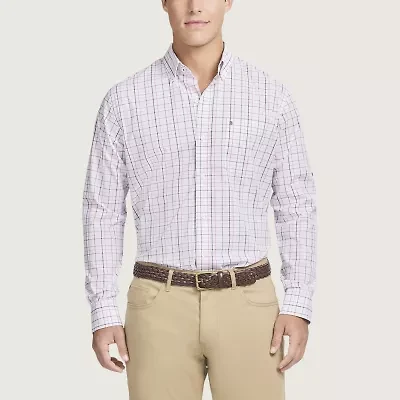 IZOD Performance Comfort Mens Long Sleeve Classic Fit Button-Down Shirt