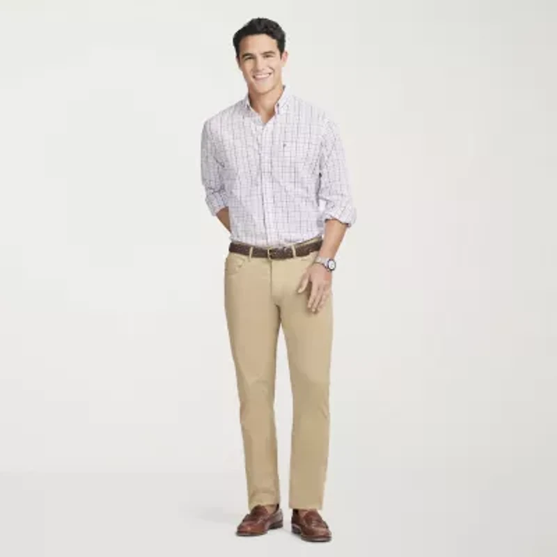 IZOD Performance Comfort Mens Long Sleeve Classic Fit Button-Down Shirt