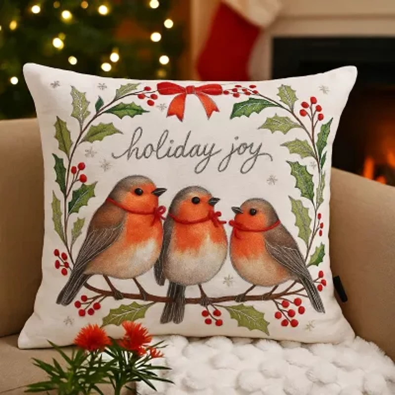 Vibhsa Accent Holiday Square Throw Pillow