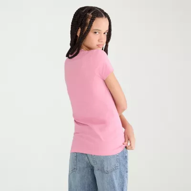 AEROPOSTALE Womens Juniors Crew Neck Short Sleeve Regular Fit Graphic T-Shirt