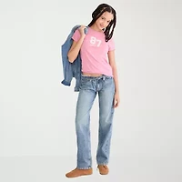 AEROPOSTALE Womens Juniors Crew Neck Short Sleeve Regular Fit Graphic T-Shirt