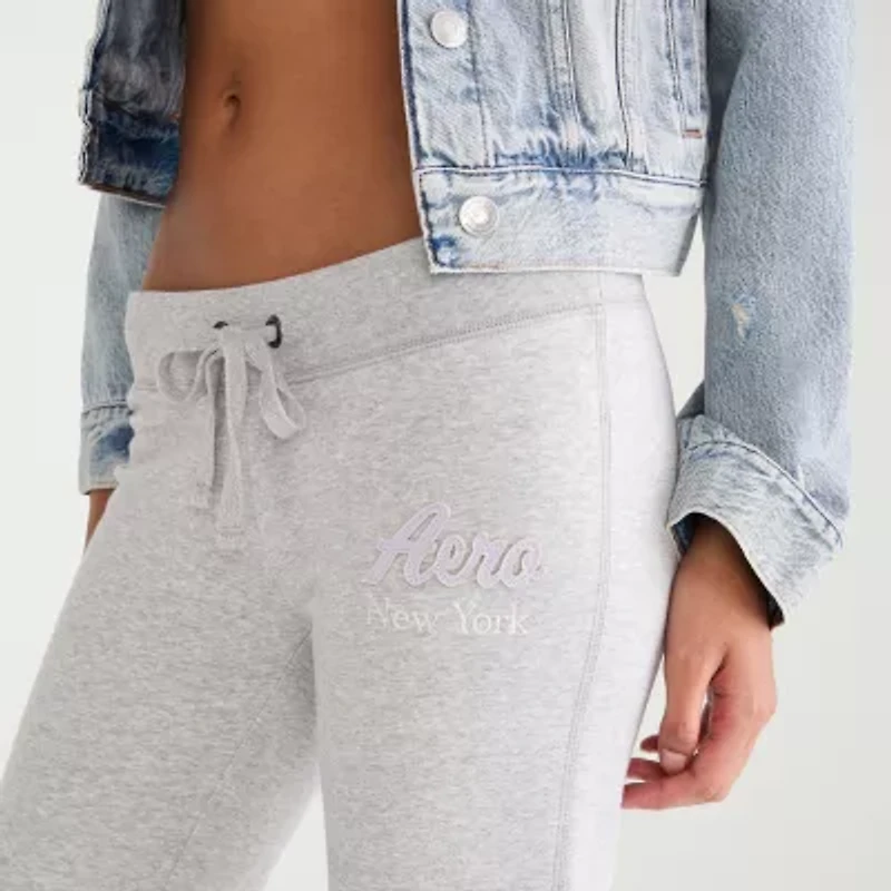 AEROPOSTALE Womens Juniors Straight Mid Rise Sweatpant
