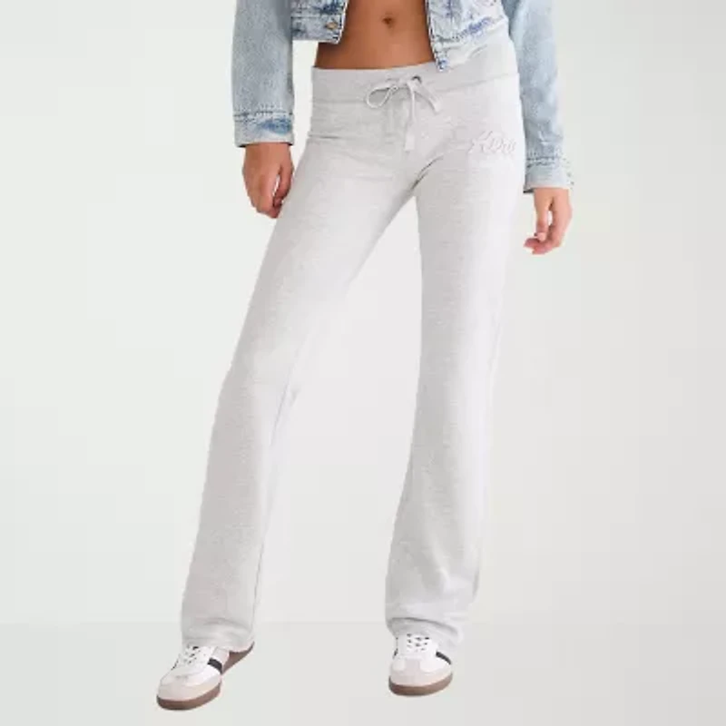 AEROPOSTALE Womens Juniors Straight Mid Rise Sweatpant