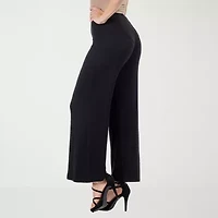 24seven Comfort Apparel Womens Mid Rise Wide Leg Palazzo Pant