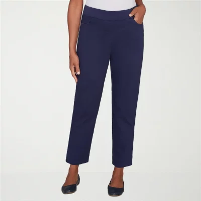 Alfred Dunner Saratoga Springs Womens Straight Mid Rise Pull-On Pant