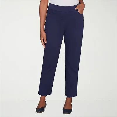 Alfred Dunner Saratoga Springs Womens Straight Mid Rise Pull-On Pant