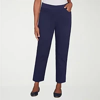 Alfred Dunner Saratoga Springs Womens Straight Mid Rise Pull-On Pant