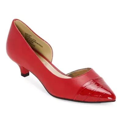 east 5th Dion Womens Pointed Closed Toe Kitten Heel Pumps