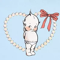 New World Kewpie Boyfriend Tee Womens Juniors Crew Neck Short Sleeve Regular Fit Graphic T-Shirt