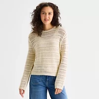 a.n.a Tall Womens Crew Neck Long Sleeve Pullover Sweater