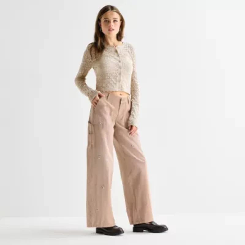 Arizona Womens Juniors Low Rise Baggy Fit Jean