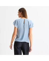 Worthington Petite Womens Perfect Blouse