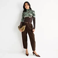 Worthington Womens Turtleneck Long Sleeve Blouse