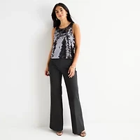 Worthington Womens Crew Neck Sleeveless Blouse