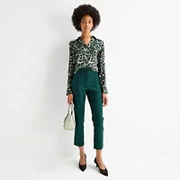 Worthington Womens Cuffed Long Sleeve Regular Fit Button-Down Shirt