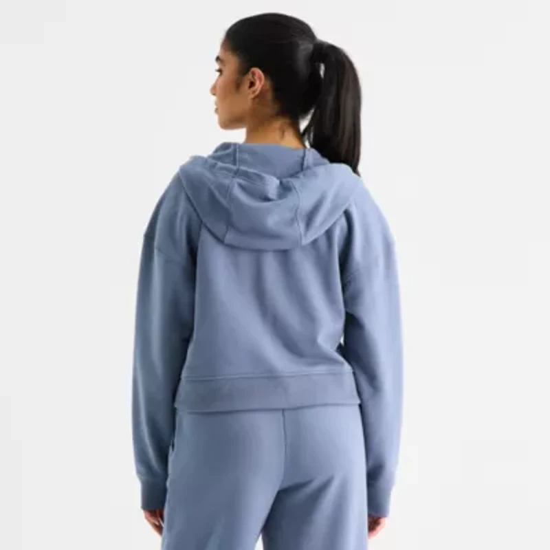 Xersion Womens French Terry Long Sleeve Zipper Active Hoodie