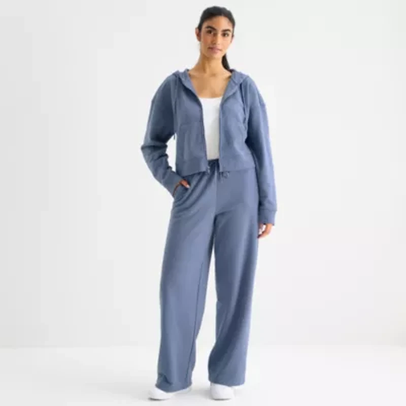 Xersion Womens French Terry Long Sleeve Zipper Active Hoodie