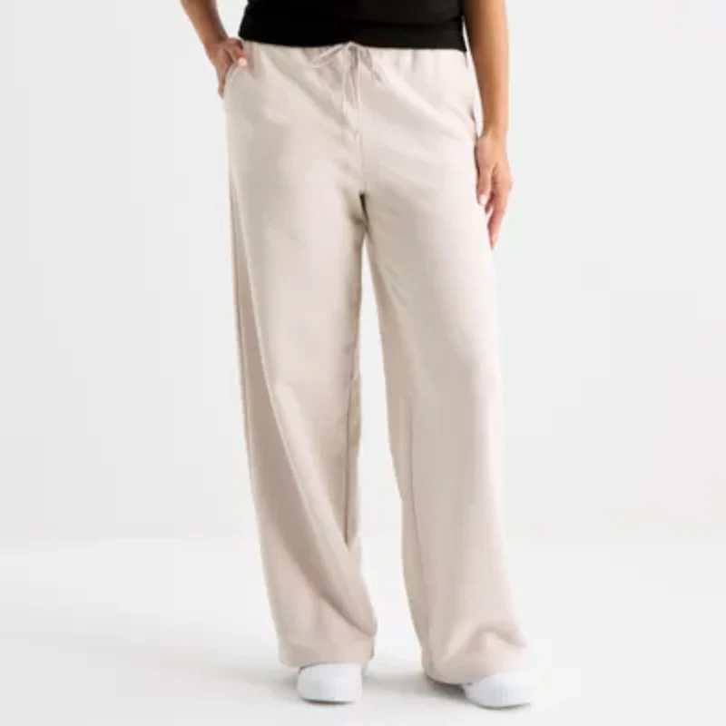 Xersion Womens Wide Leg Mid Rise Active Pull-On Pant